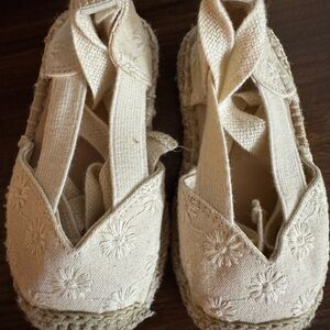 Zara Cream Kids Espadrille Sandals